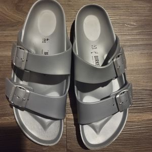 Silver Birkenstocks-excellent condition, hardly worn.